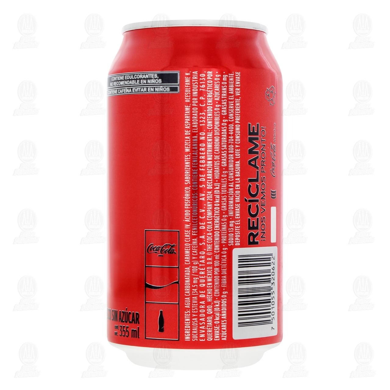 Refresco Coca-Cola Zero, 355 ml. image number 2