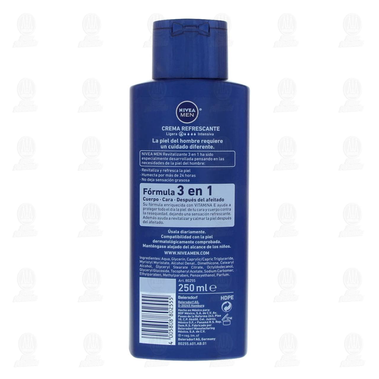 Nivea Men Crema Corporal Hidratante Revitalizante para Piel Normal, 250ml. image number 2