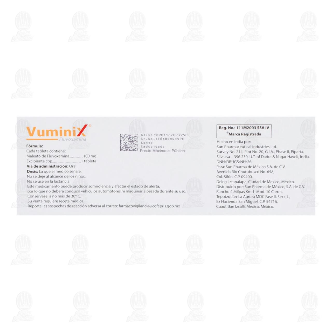 Vuminix 100 mg, 15 Tabletas. image number 2