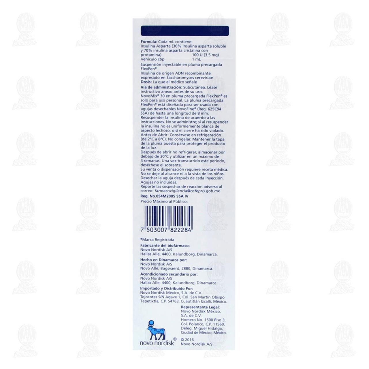 Novomix 30 Flexpen 100UI/ml Suspensi&oacute;n Inyectable Pluma Precargada, 3 ml. image number 2