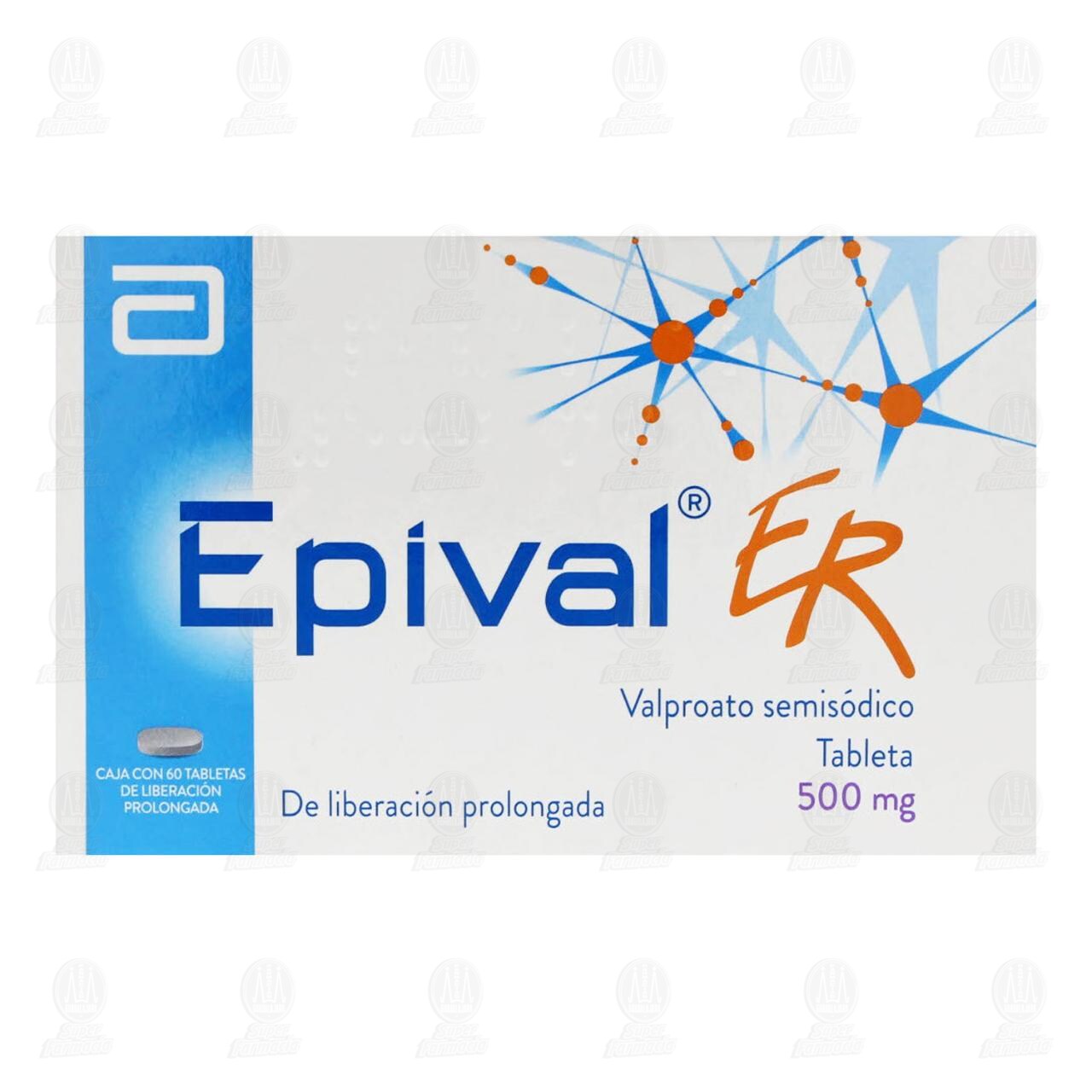 Epival ER 500 mg, 60 Tabletas. image number 1