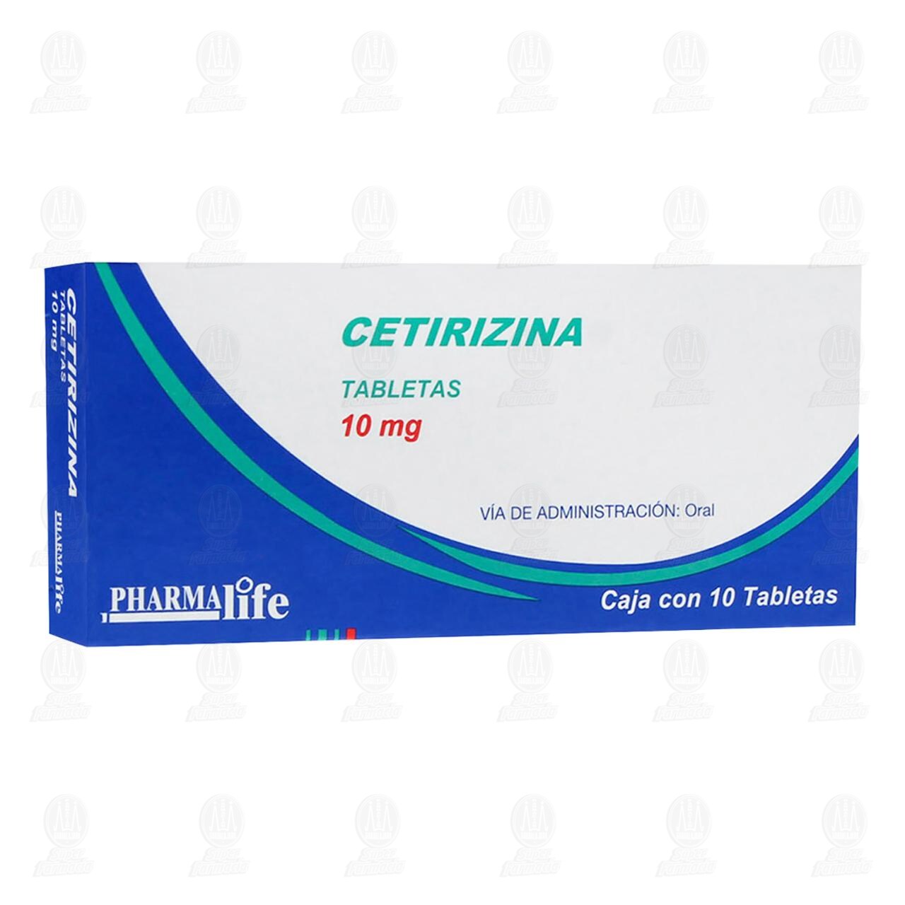 Cetirizina 10 mg Tabletas Caja con 10