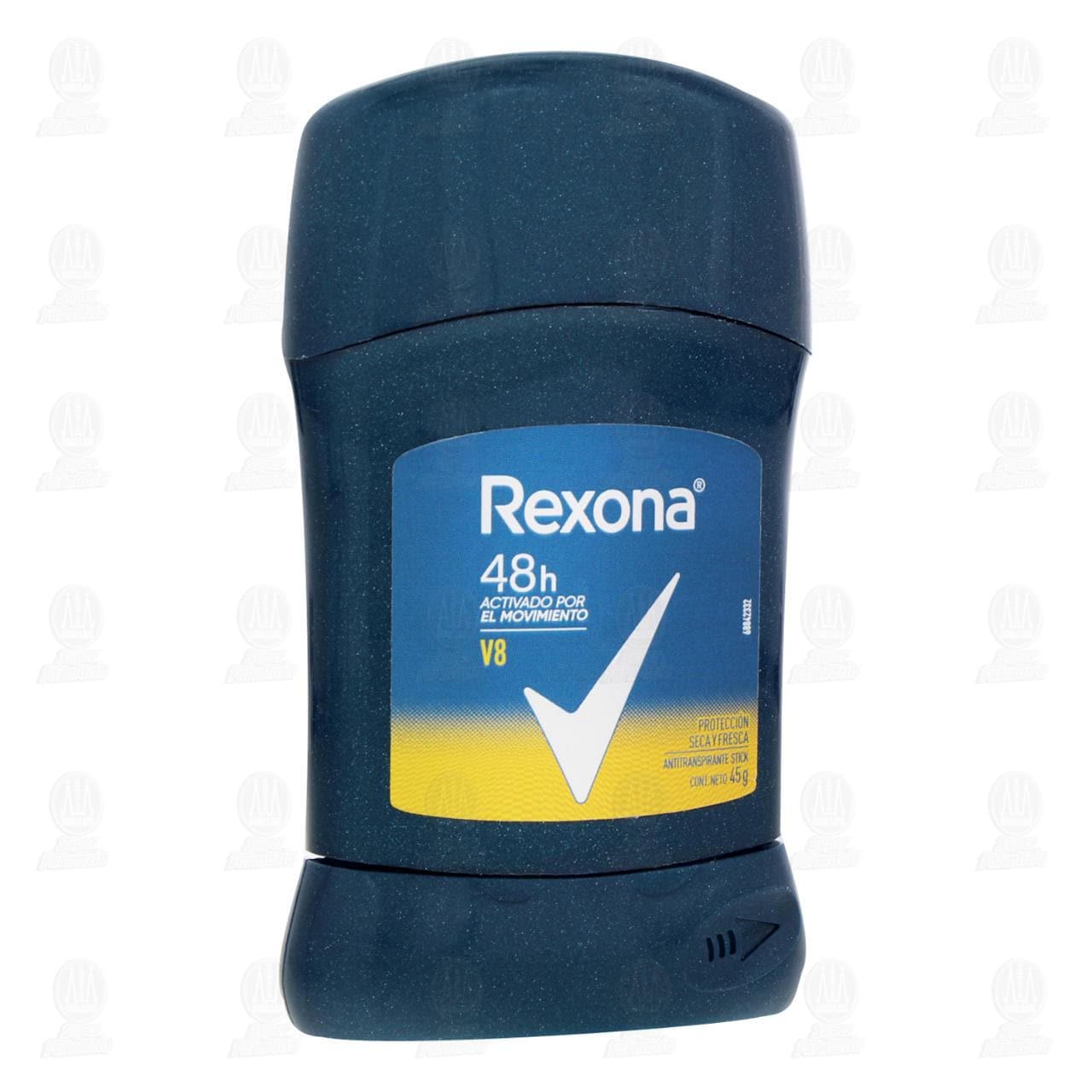 Imagen para Antitranspirante Rexona V8 en Barra, 45 gr.