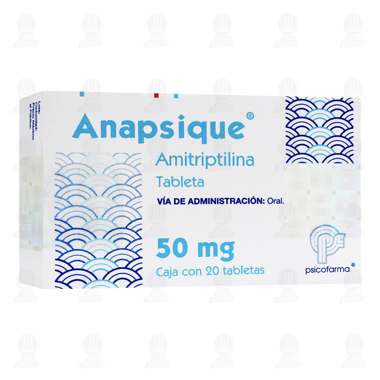 Anapsique 50 mg, 20 Tabletas. image number 0