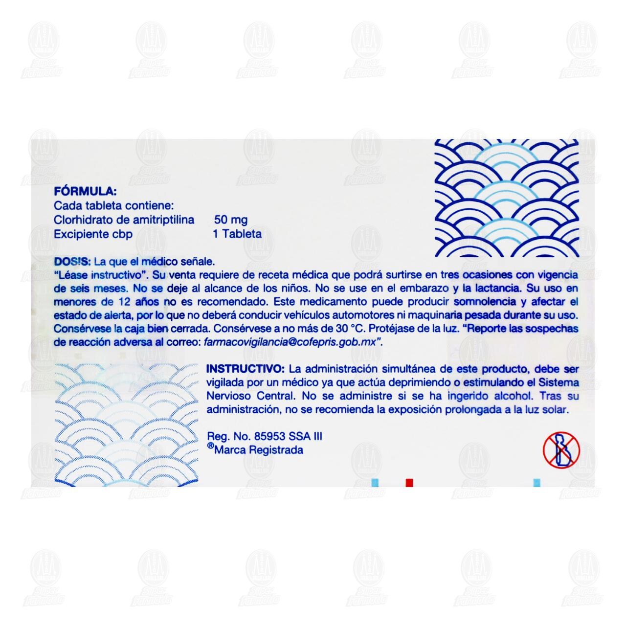 Anapsique 50 mg, 20 Tabletas. image number 2