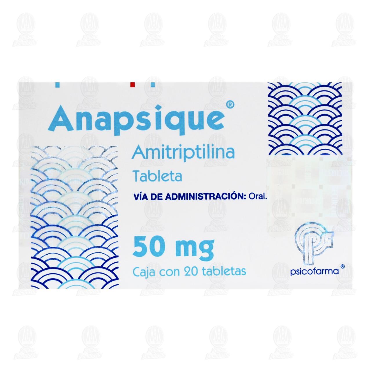 Anapsique 50 mg, 20 Tabletas. image number 1