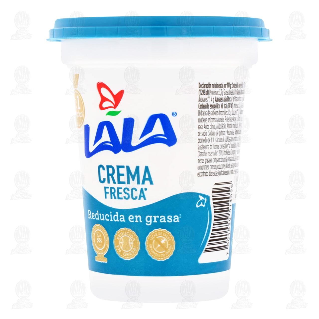 Crema Ácida Lala Fresca Reducida en Grasa, 196 gr. image number 2