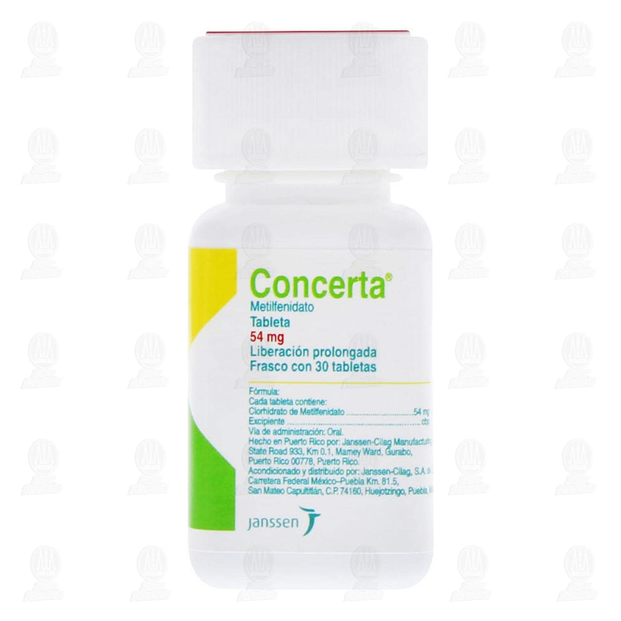 Concerta 54 mg, 30 Tabletas. image number 1