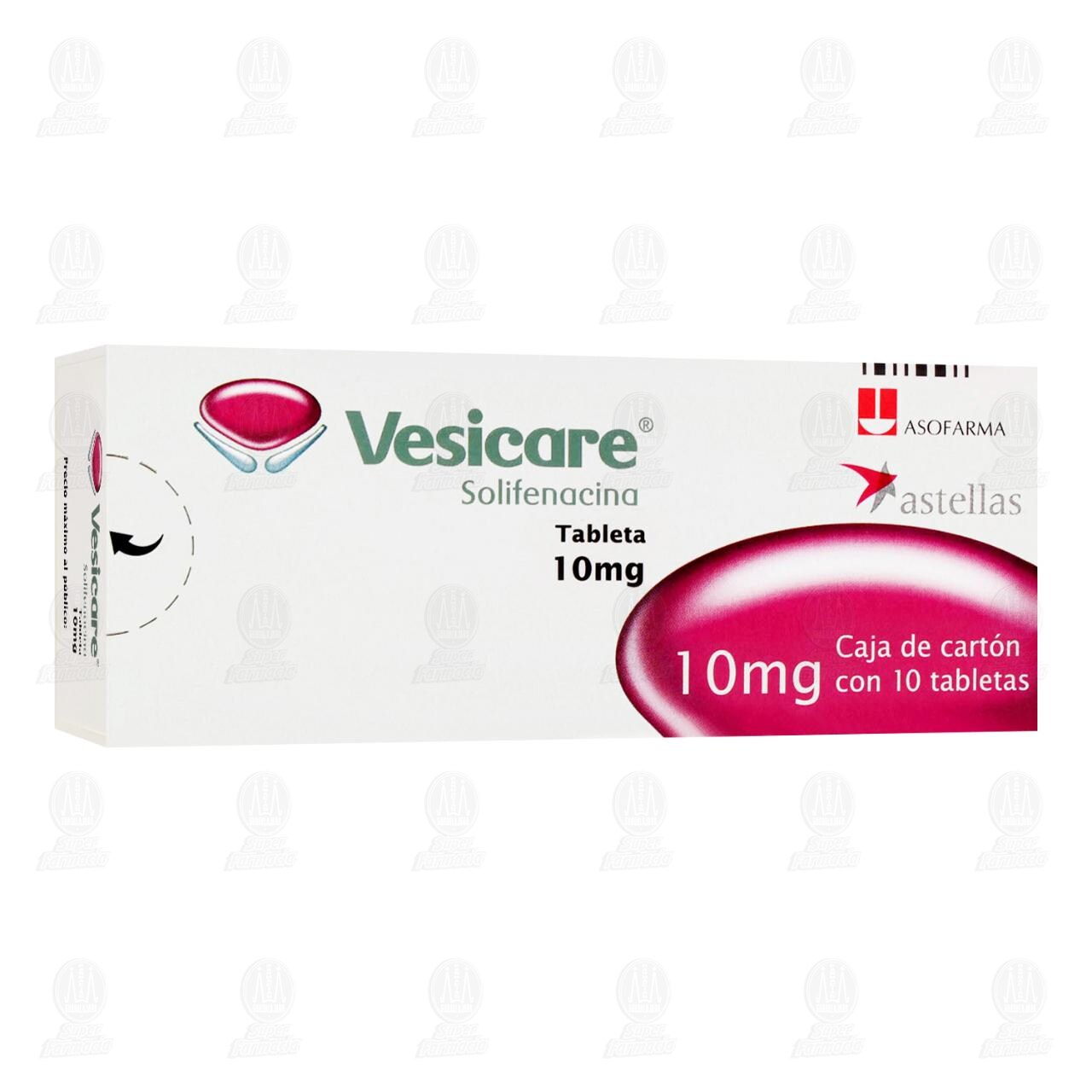 Vesicare 10 mg, 10 Tabletas. image number 0