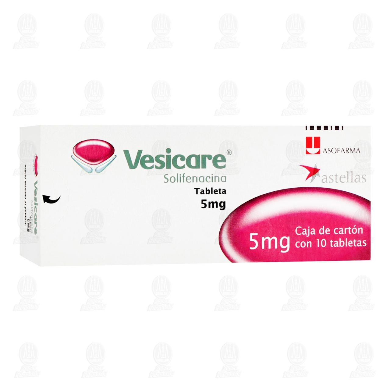 Imagen para Vesicare 5 mg, 10 Tabletas.