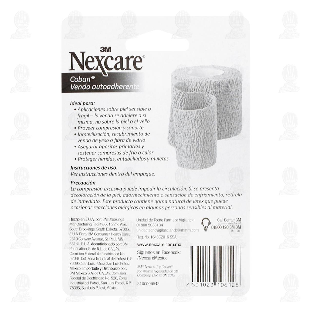 3M Nexcare Coban Venda Autoadherente Piel 7.6 cm x 4.5 m, 1 pz. image number 1