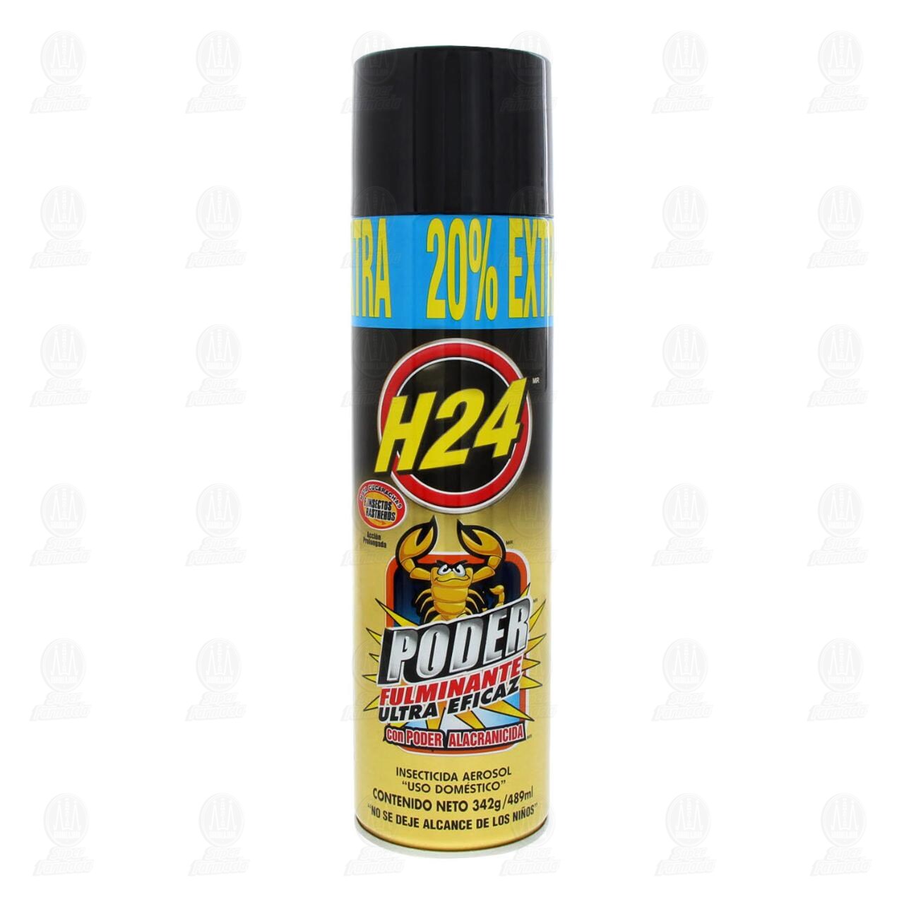 Insecticida H24 Poder Fulminante Ultra Eficaz en Aerosol Uso Dom&eacute;stico, 489 ml. image number 1