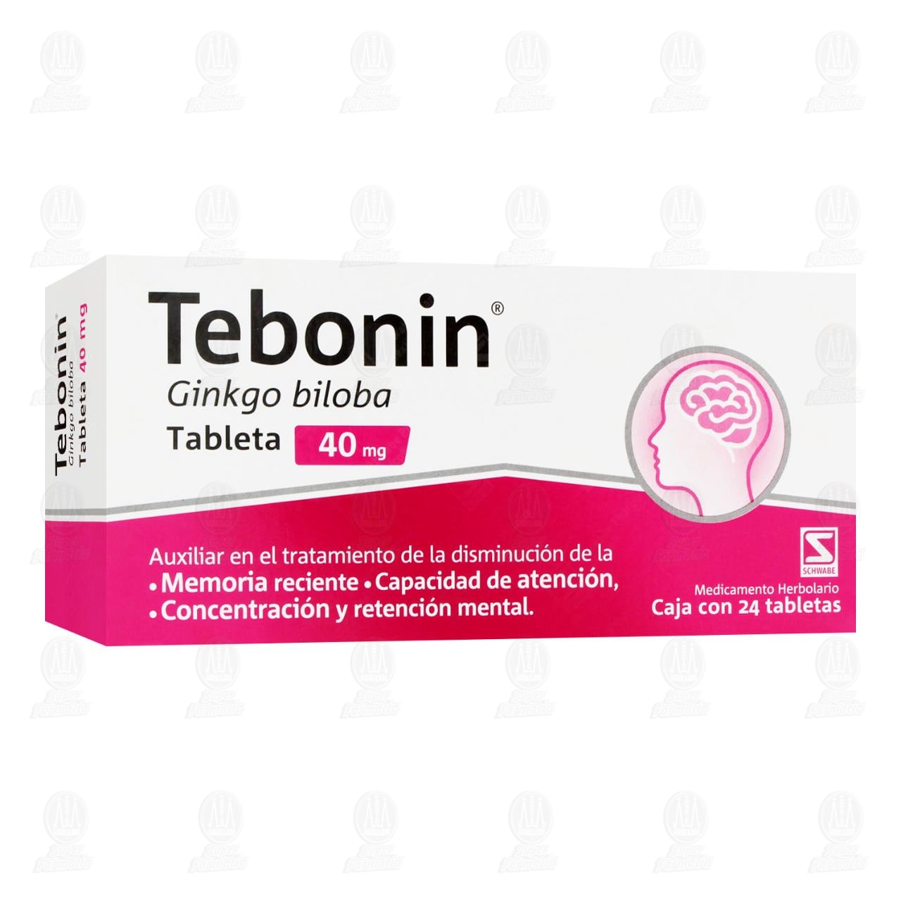 Tebonin 40 mg, 24 Tabletas. image number 0
