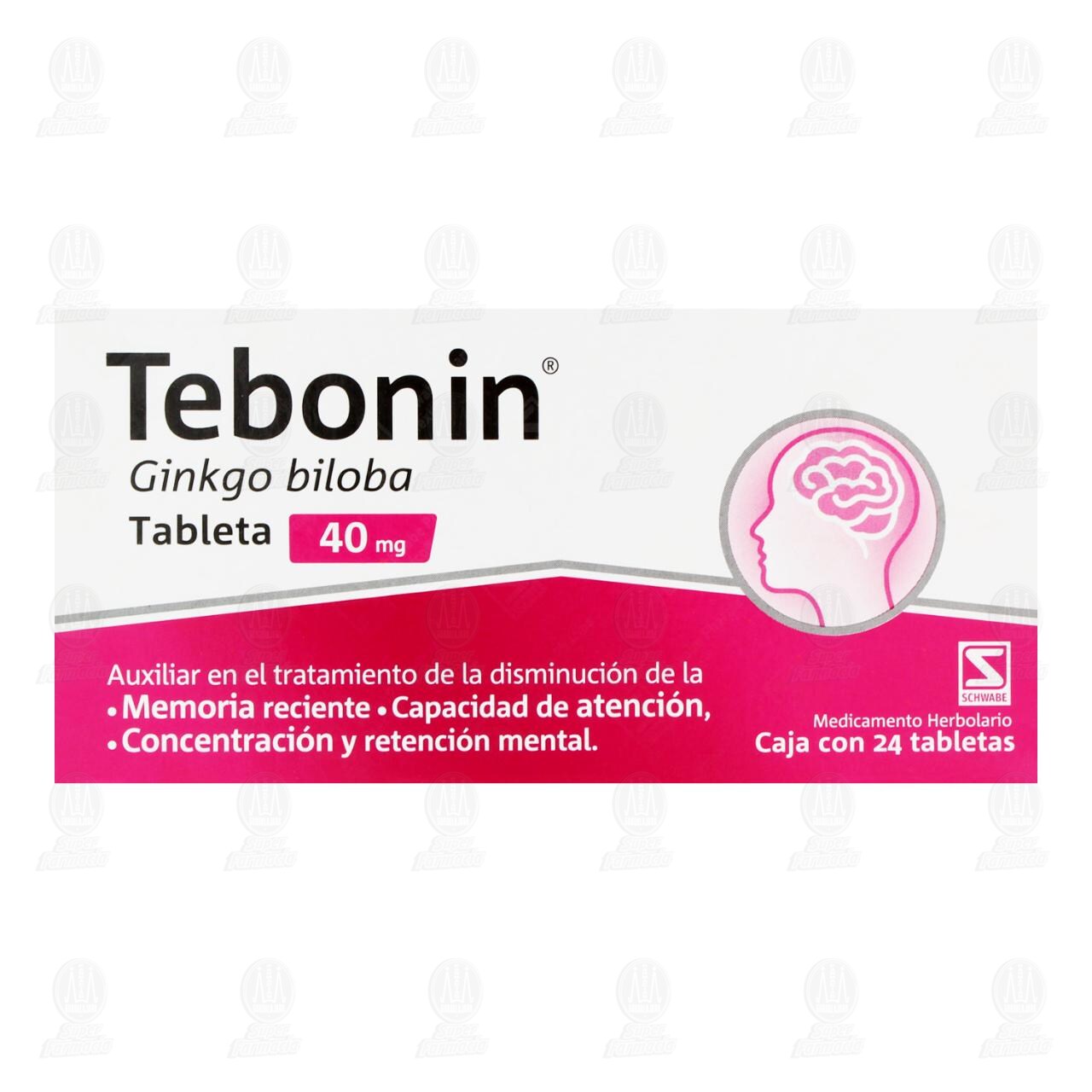 Tebonin 40 mg, 24 Tabletas. image number 1
