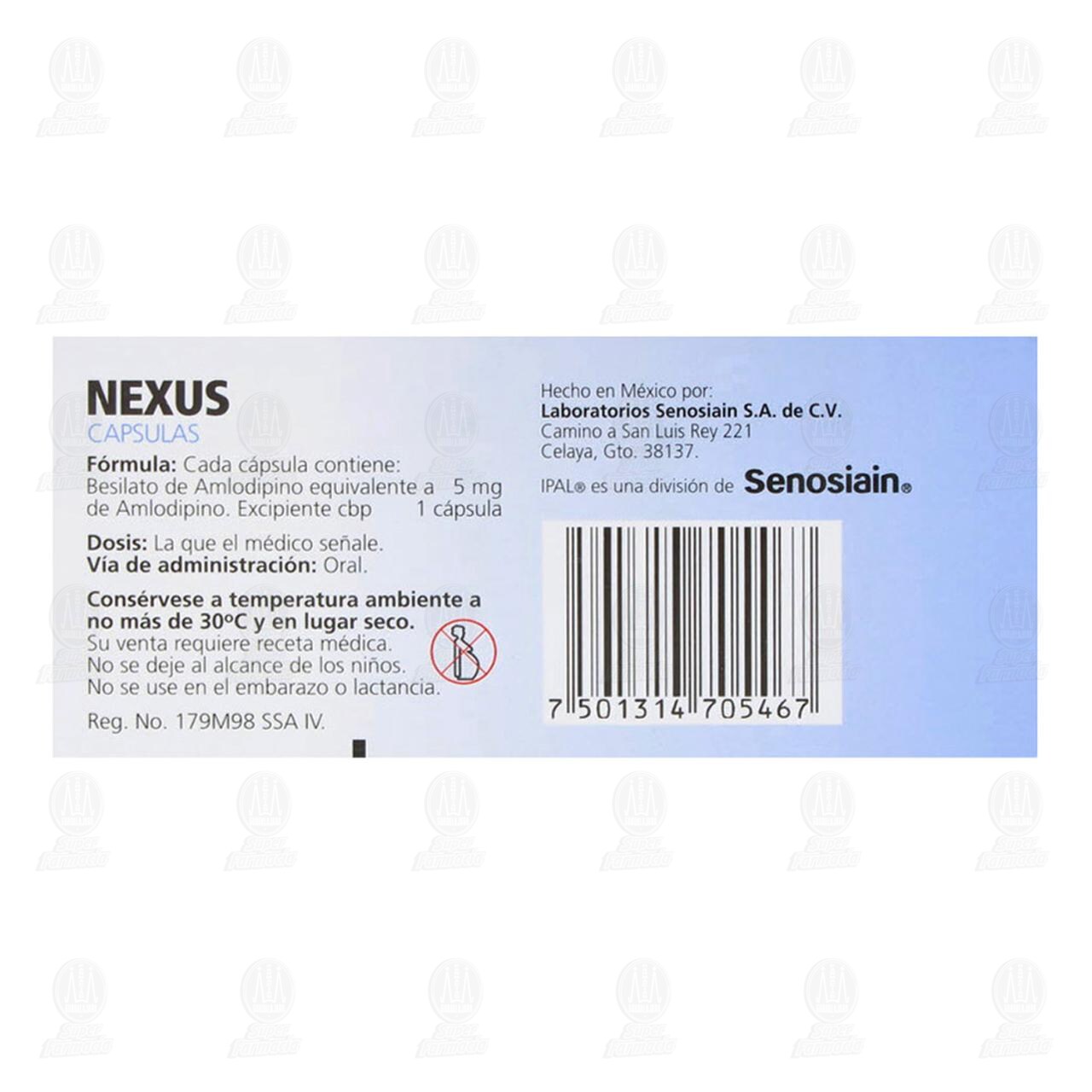 Nexus 5 mg, 30 Cápsulas. image number 2