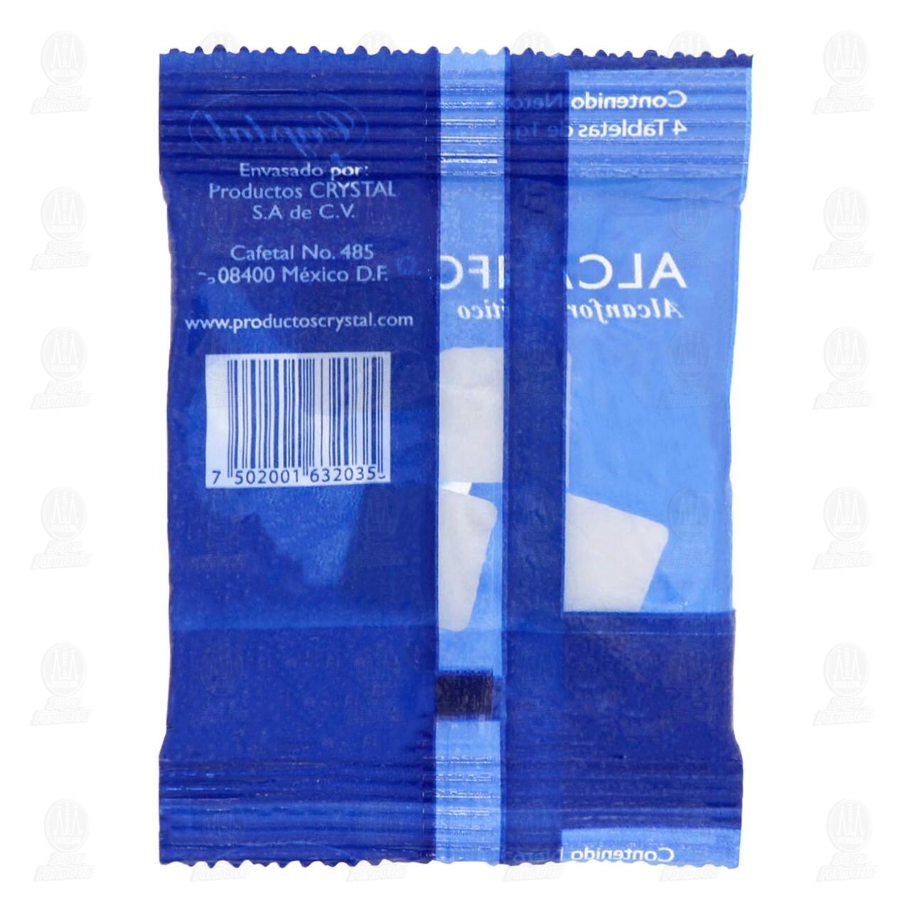 Alcanfor 1 gr, 4 Tabletas. image number 1