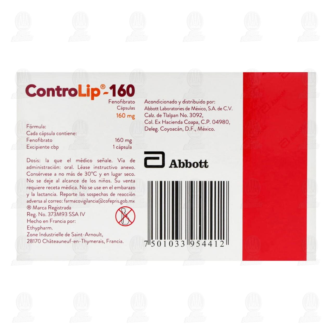 Controlip 160 mg, 30 C&aacute;psulas. image number 2