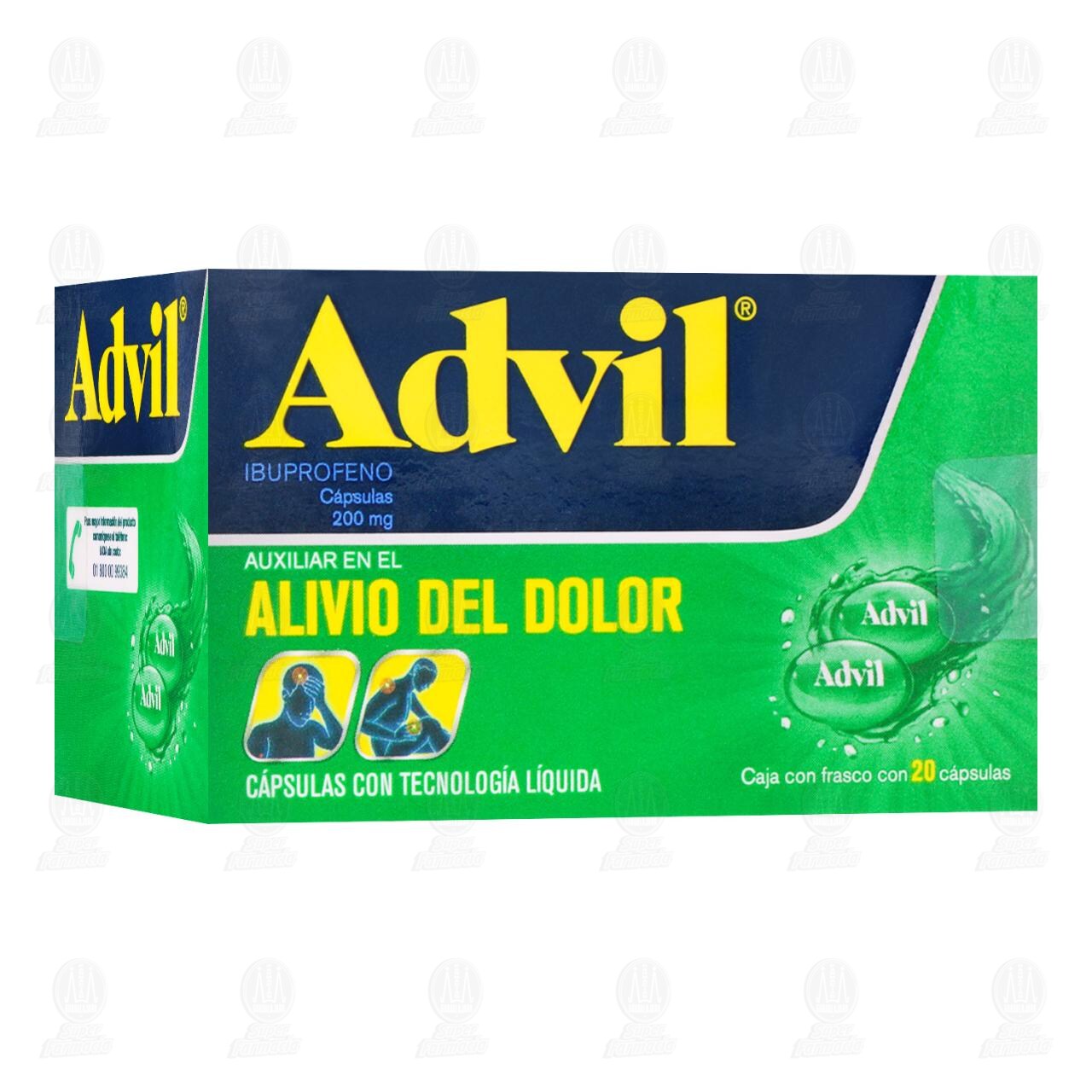 Advil Analg&eacute;sico 200 mg, 20 C&aacute;psulas. image number 0
