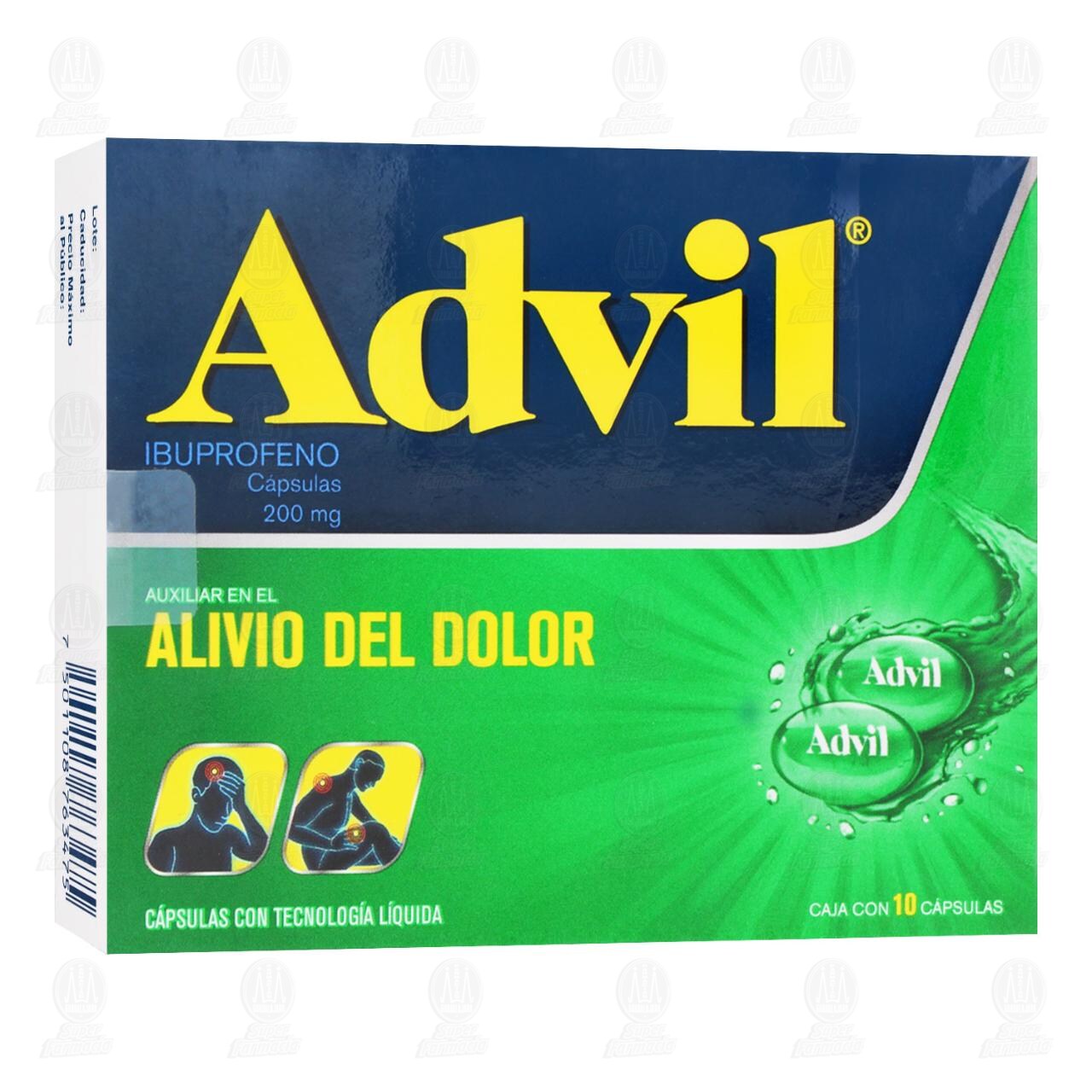Advil Analg&eacute;sico 200 mg, 10 C&aacute;psulas. image number 0