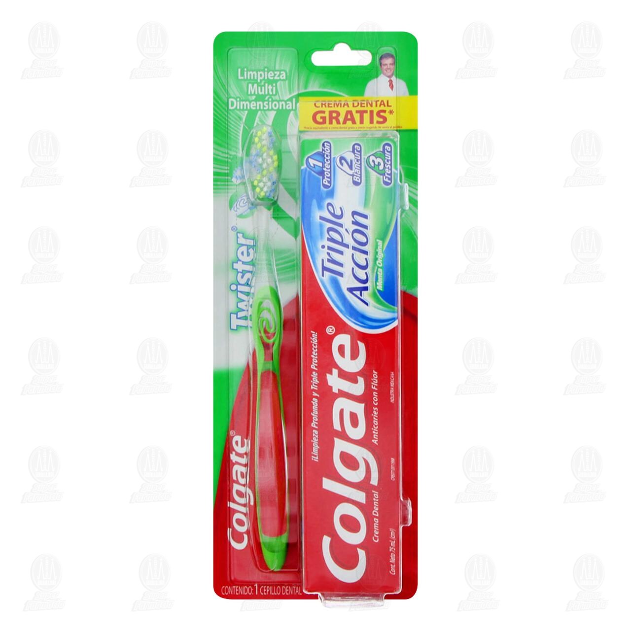 Cepillo Dental Colgate + Pasta Dental Triple Acción, 75 ml.