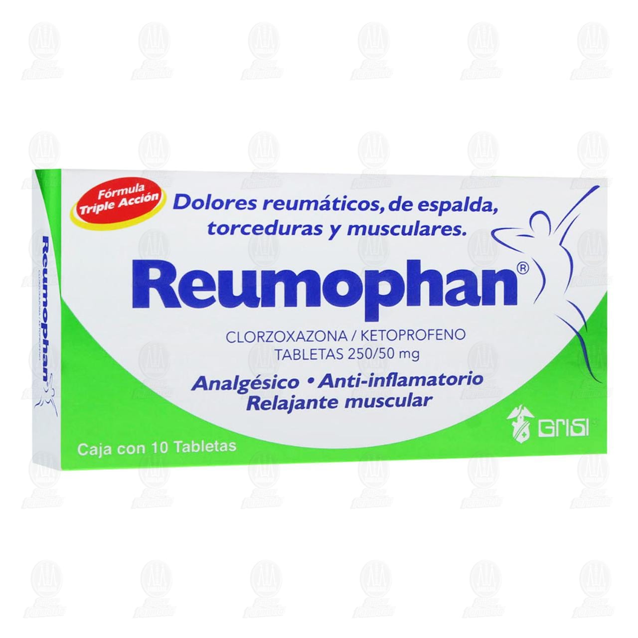 Reumophan 250/50mg, 10 Tabletas.