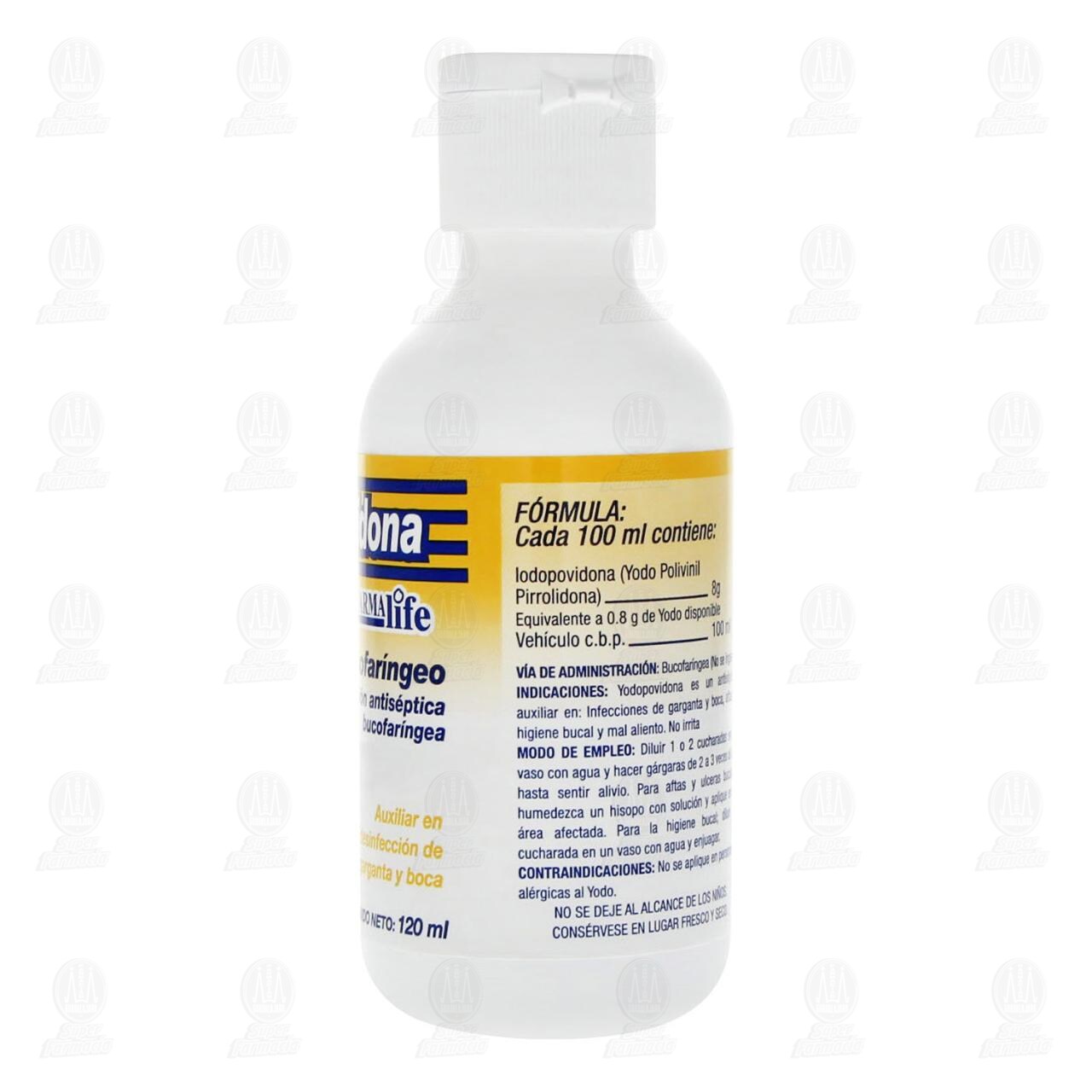 Yodopovidona Bucofaríngeo, 120 ml Pharmalife. image number 3