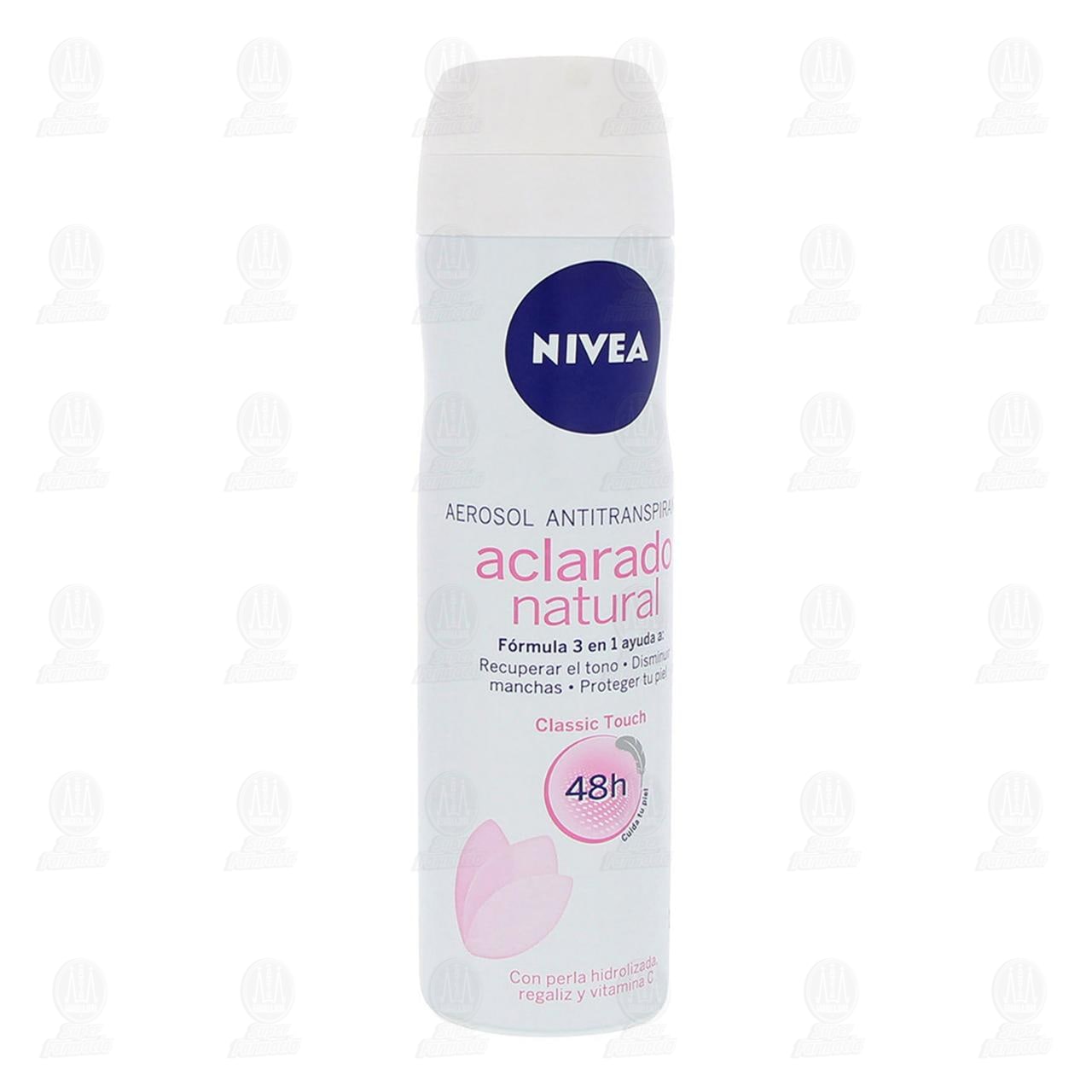 Imagen para Nivea Desodorante Antitranspirante para Mujer Aclarado Natural Classic Spray, 150ml.