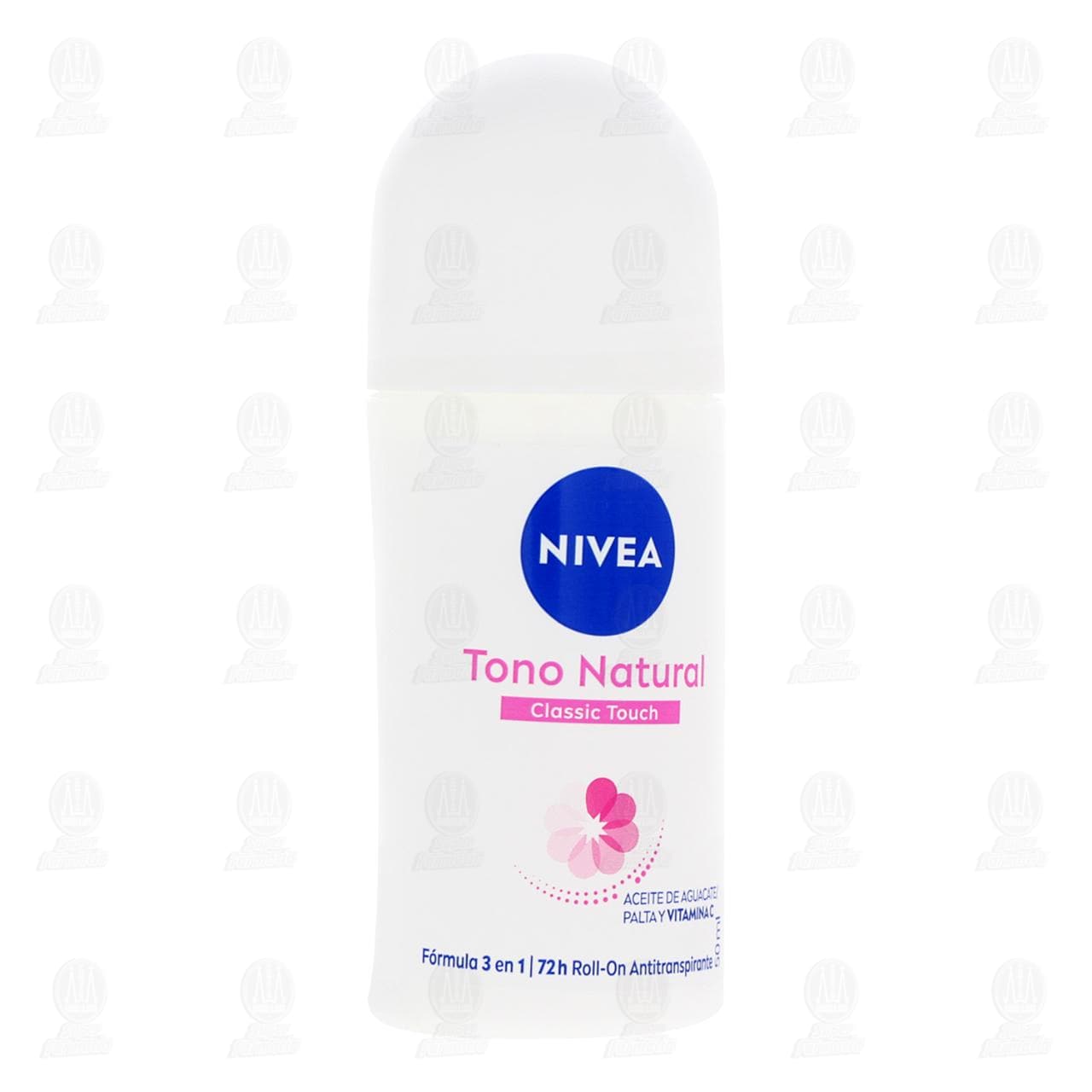 Nivea Desodorante Antitranspirante para Mujer Aclarado Natural Roll On, 50ml.
