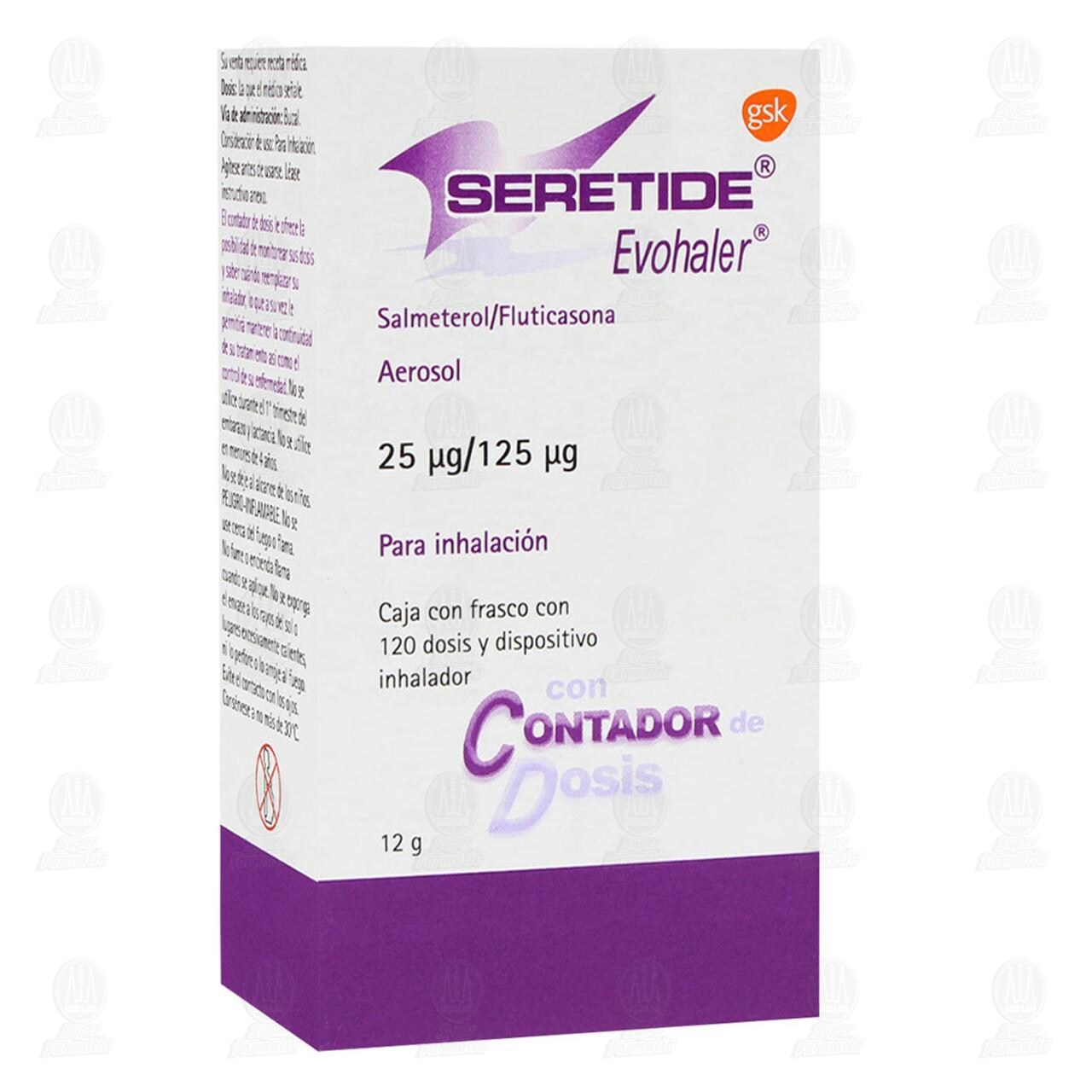 Seretide Evohaler 25mcg/125mcg, 12 gr 120 Dosis.