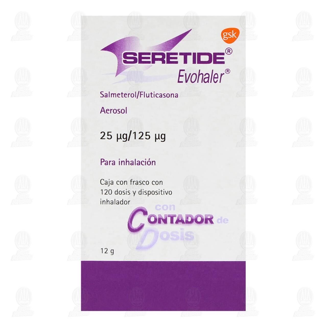 Seretide Evohaler 25mcg/125mcg, 12 gr 120 Dosis. image number 1