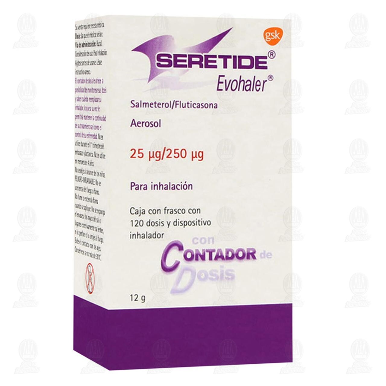 Seretide Evohaler 25mcg/250mcg, 12 gr 120 Dosis. image number 0