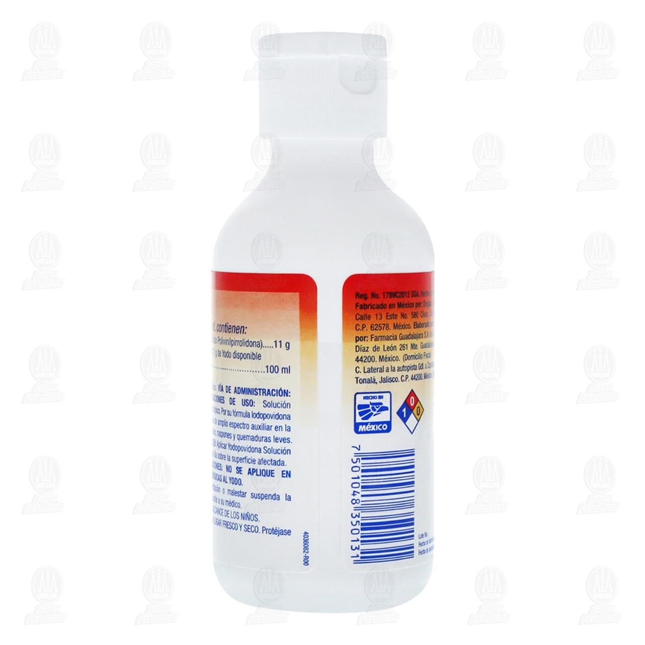 Yodopovidona Soluci&oacute;n Antis&eacute;ptica, 120 ml Pharmalife. image number 2
