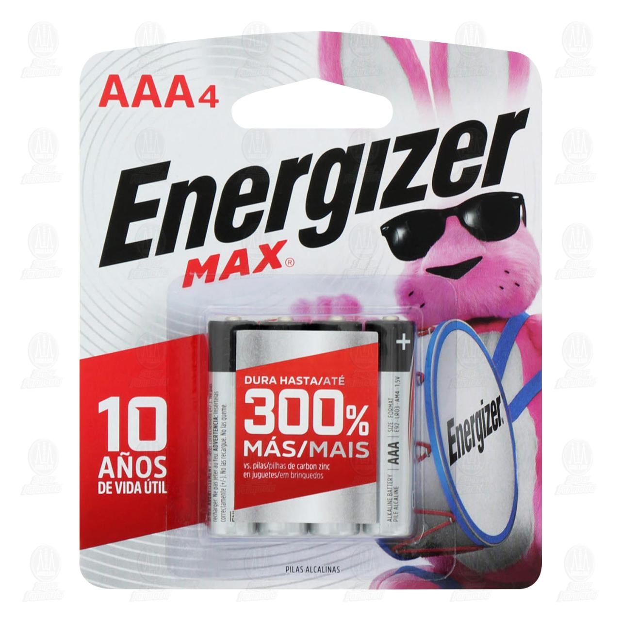 Imagen para Pilas alcalinas Energizer Max AAA de 1.5V, con tecnología + Power Seal. Contiene 4 piezas.