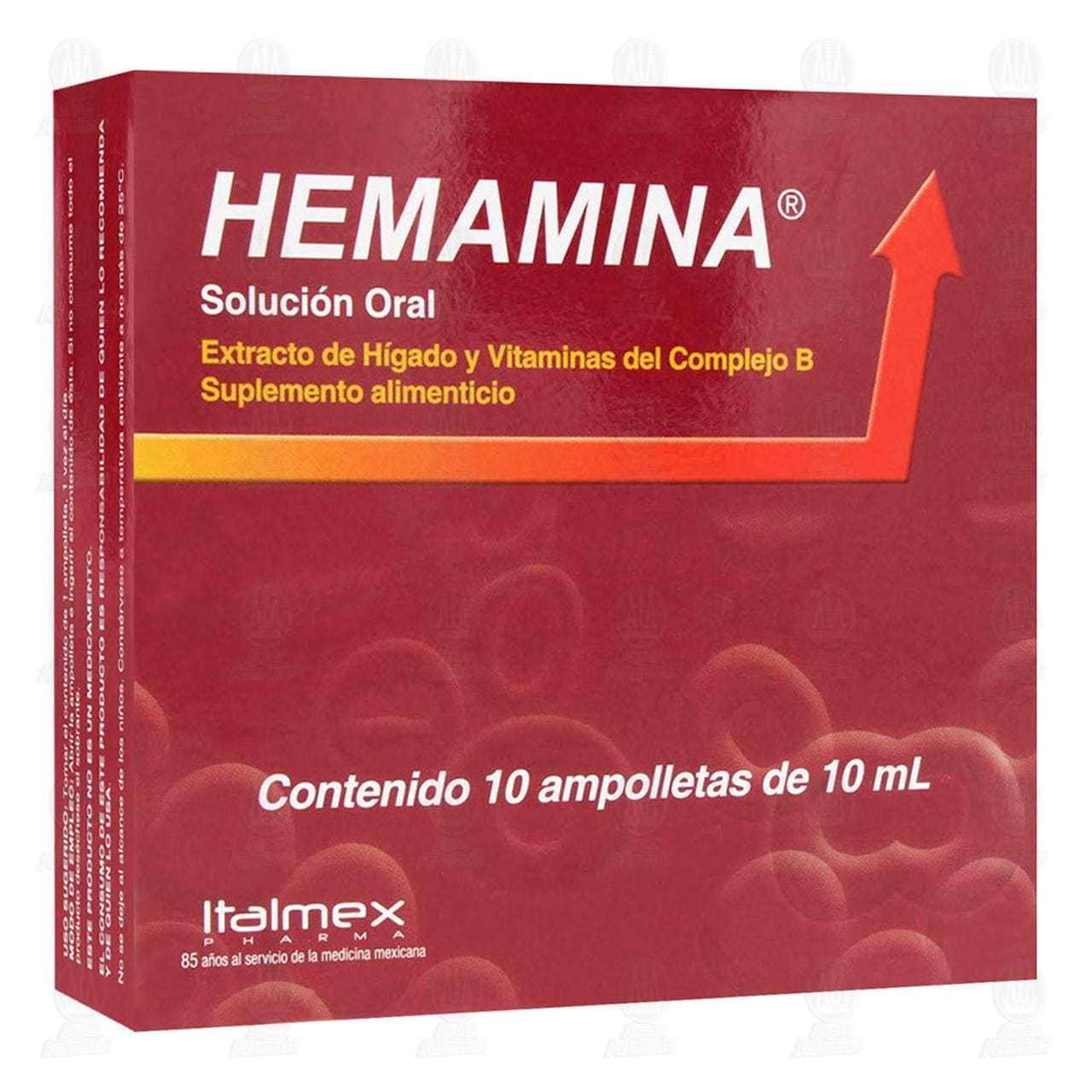 Hemamina Soluci&oacute;n Oral, 10 ampolletas de 10 ml c/u.