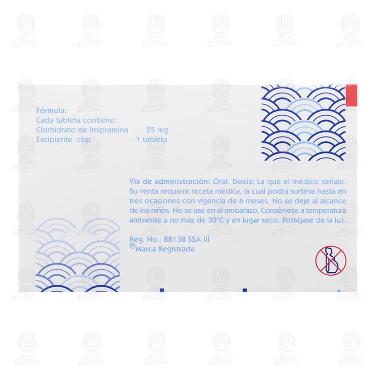 Talpramin 25 mg, 20 Tabletas. image number 2