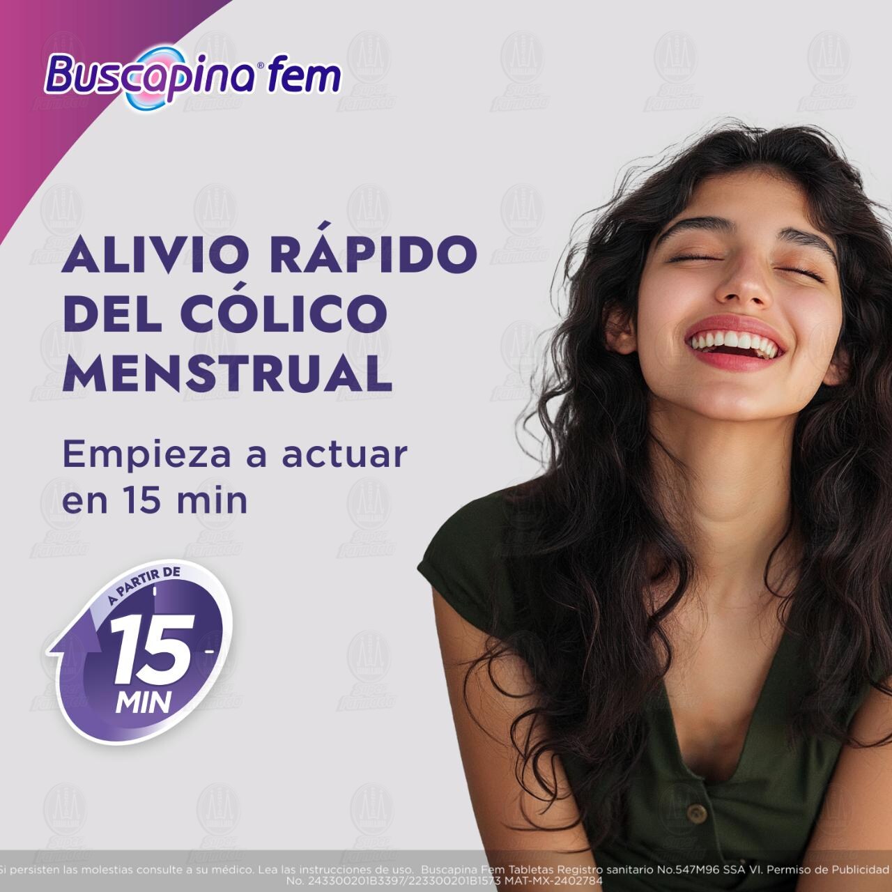 Buscapina Fem 20mg/400mg, 10 Tabletas. image number 2