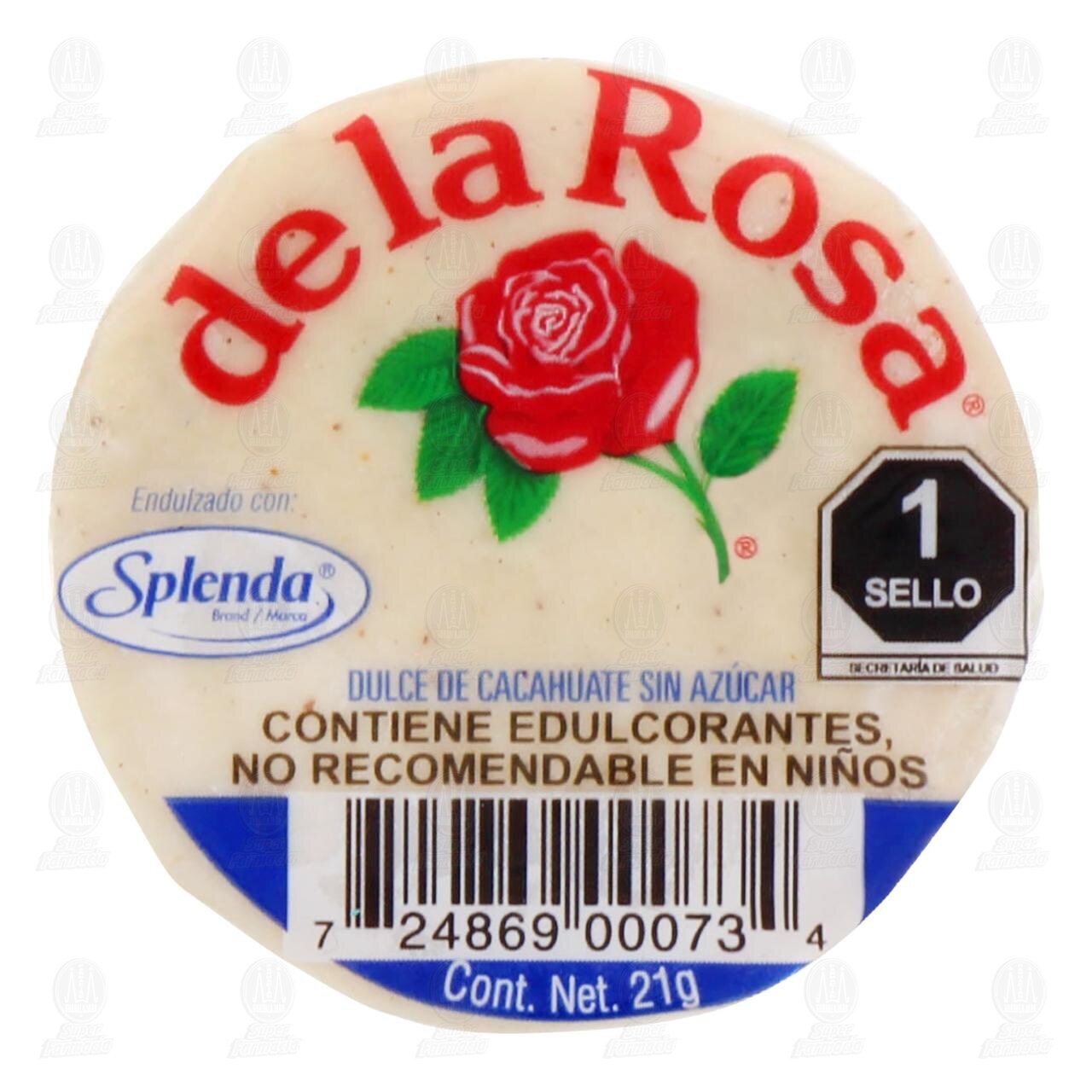 Dulce de la Rosa de Cacahuate Sin Azúcar, 21 gr. image number 0