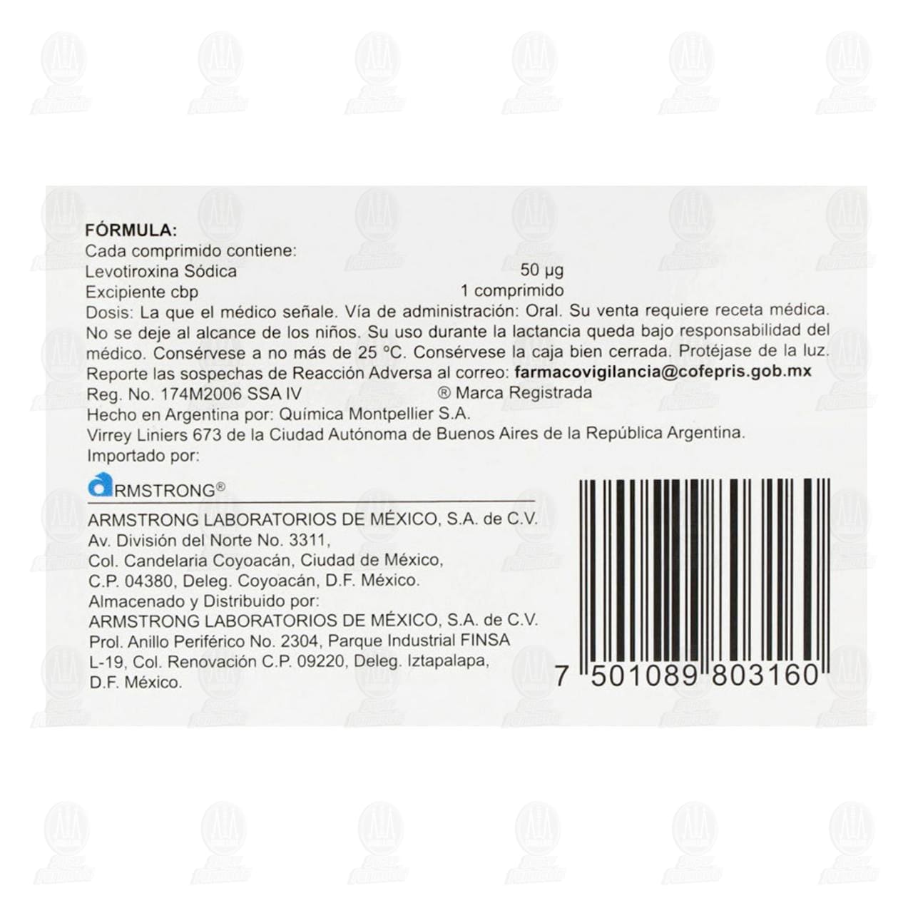 Karet 50 mcg, 50 Comprimidos. image number 2