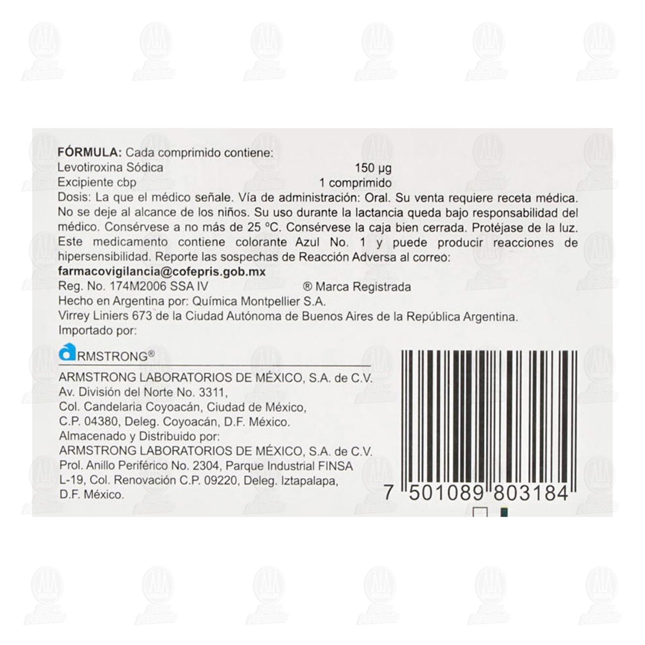 Karet 150 mcg, 50 Comprimidos. image number 2