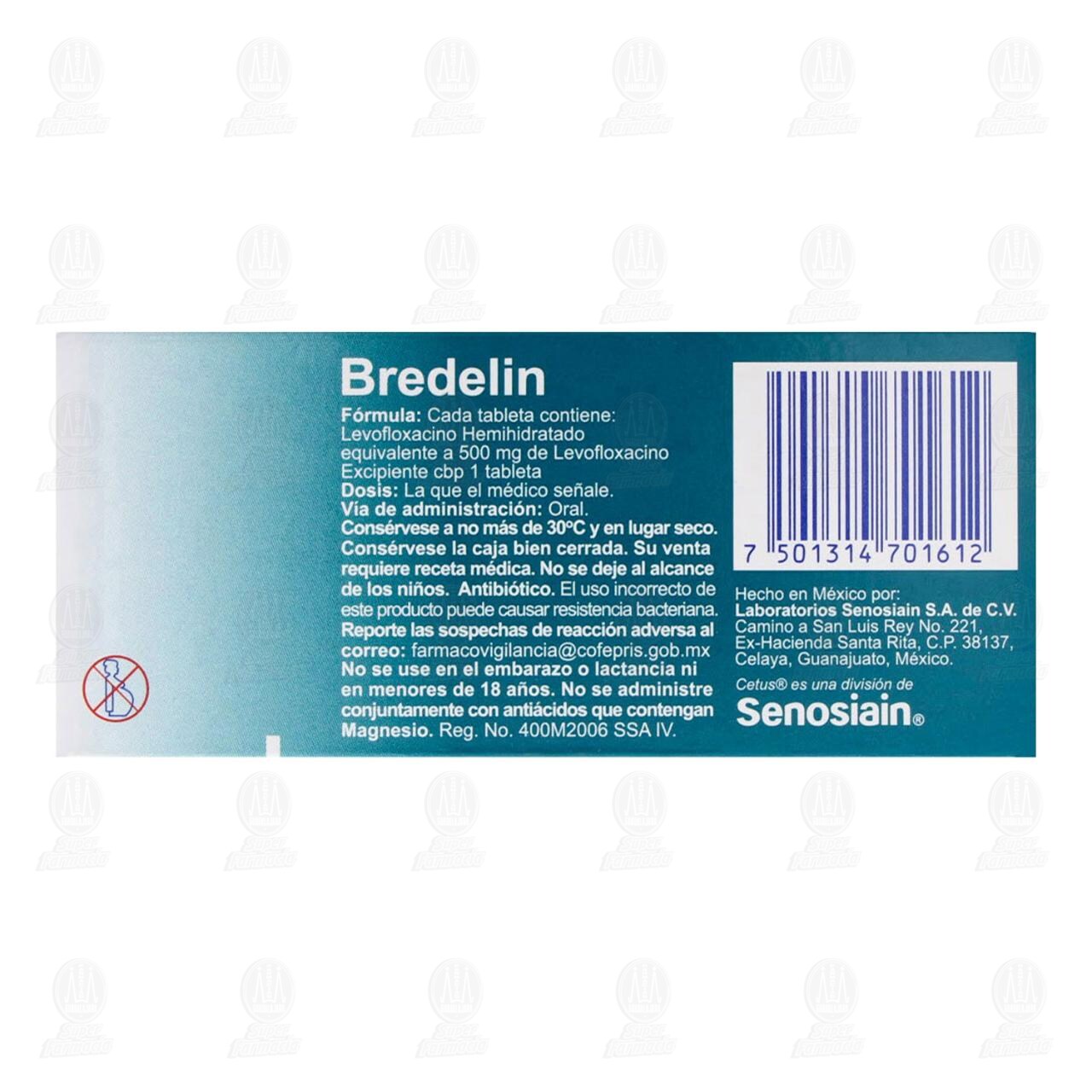 Bredelin 500 mg, 7 Tabletas. image number 2