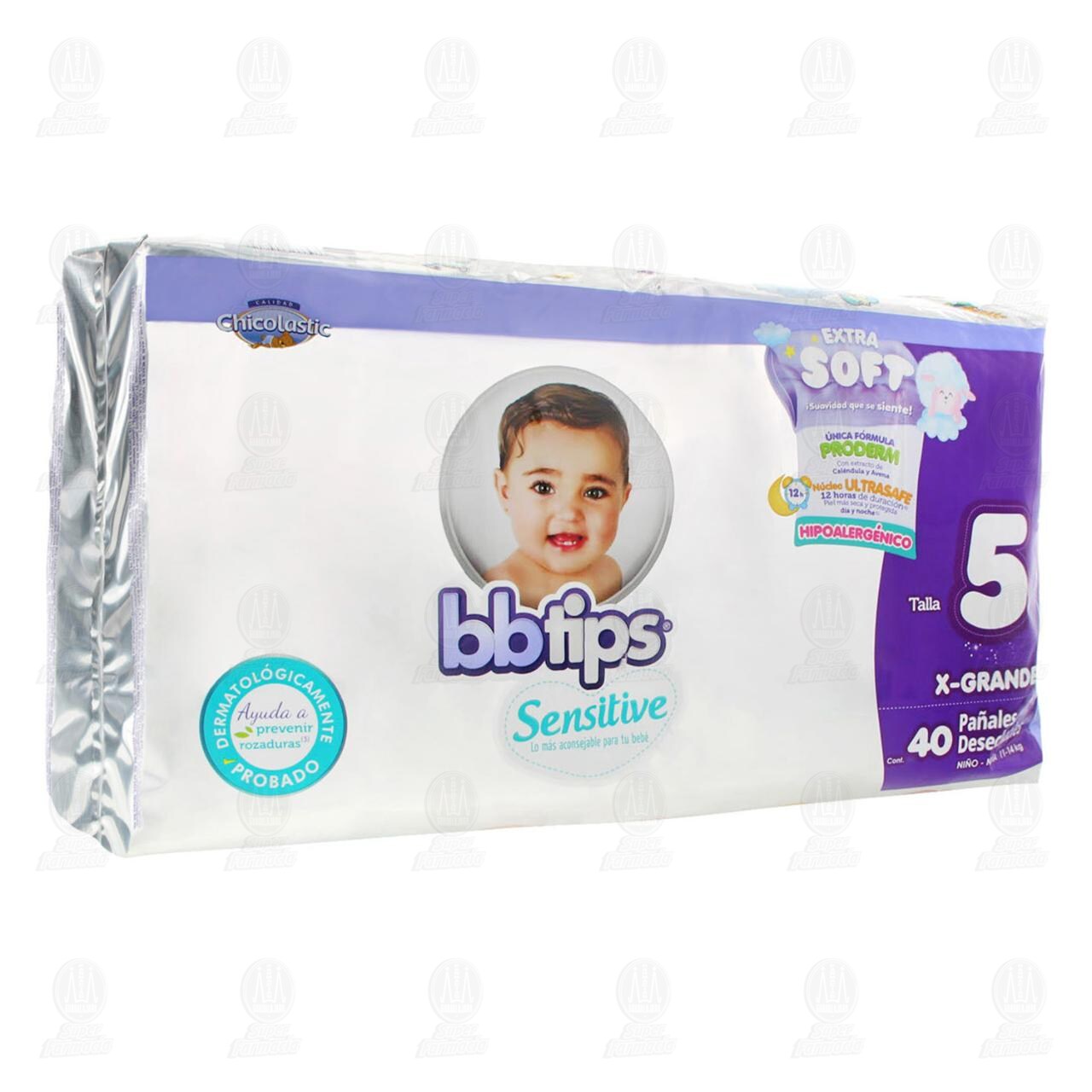 Pañal Bbtips Sensitive Talla 5 X Grande, 40 Pañales.