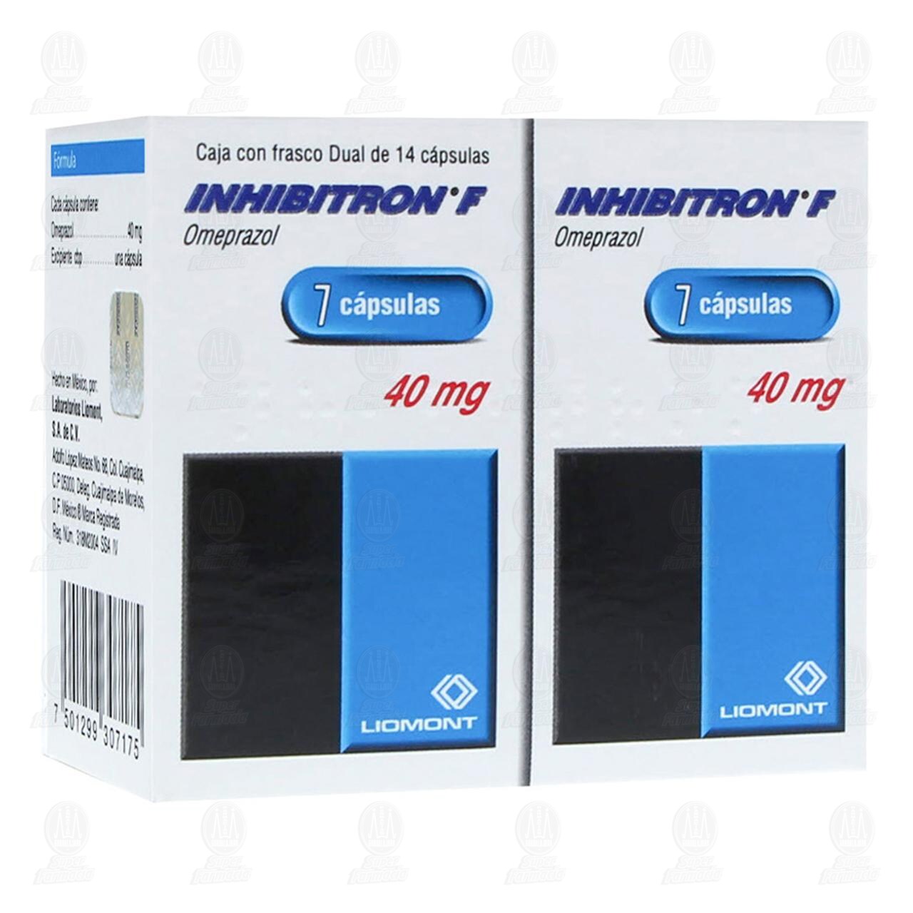 Inhibitron F 40 mg Dual, 7 C&aacute;psulas C/U. image number 0