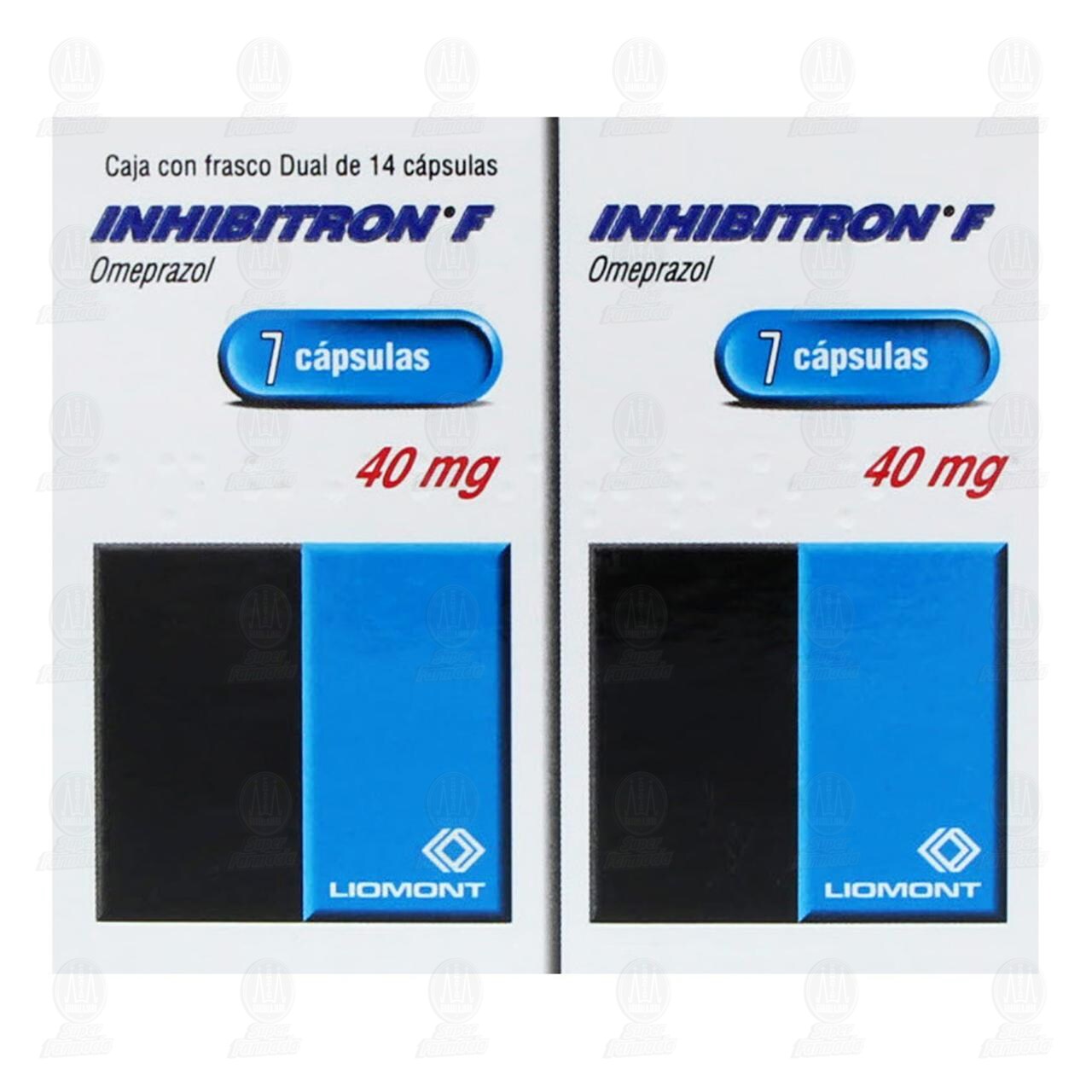Inhibitron F 40 mg Dual, 7 C&aacute;psulas C/U. image number 1
