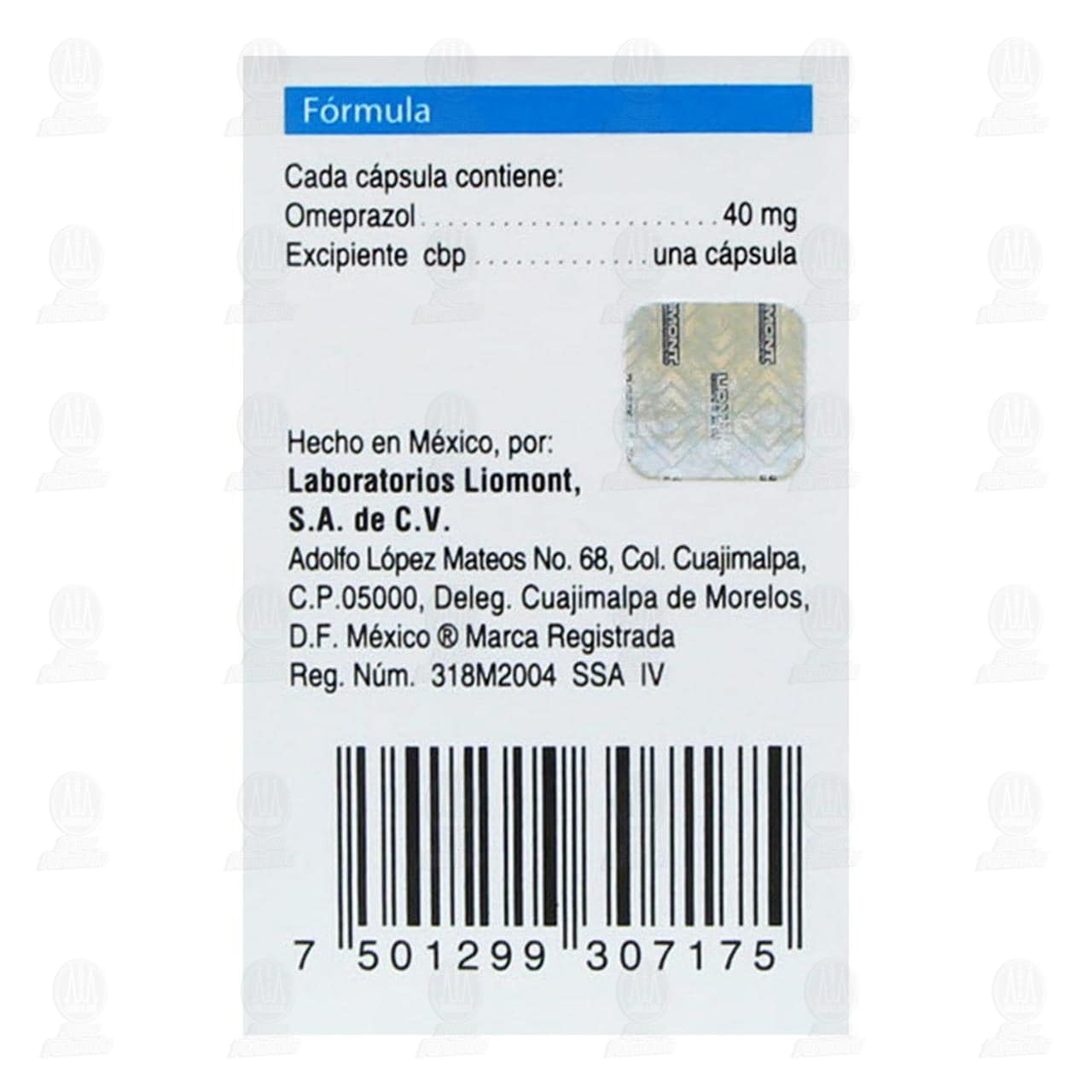 Inhibitron F 40 mg Dual, 7 C&aacute;psulas C/U. image number 2
