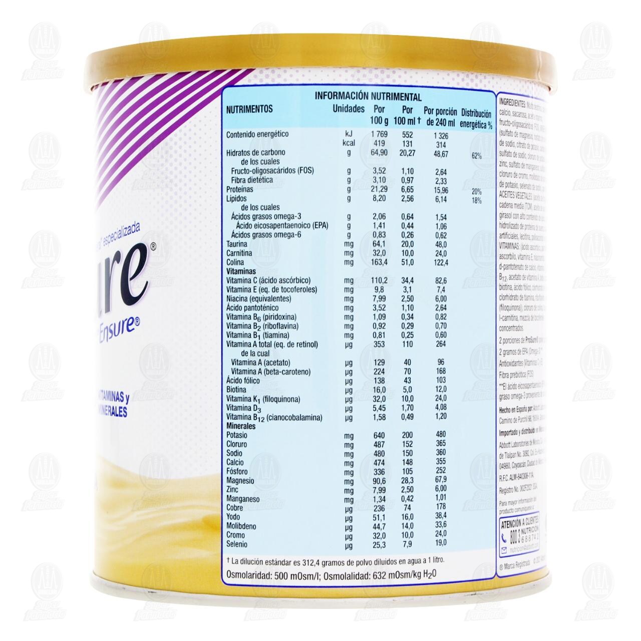 Prosure en Polvo Sabor a Vainilla, 380 gr. image number 2