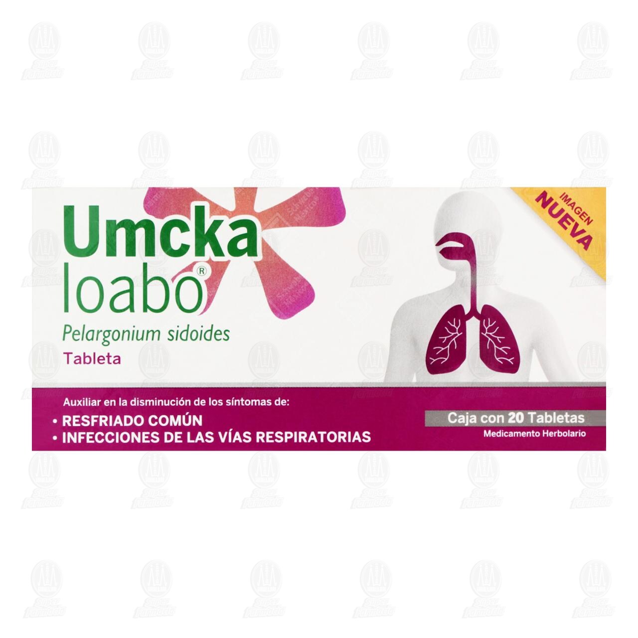Umckaloabo, 20 Tabletas. image number 1