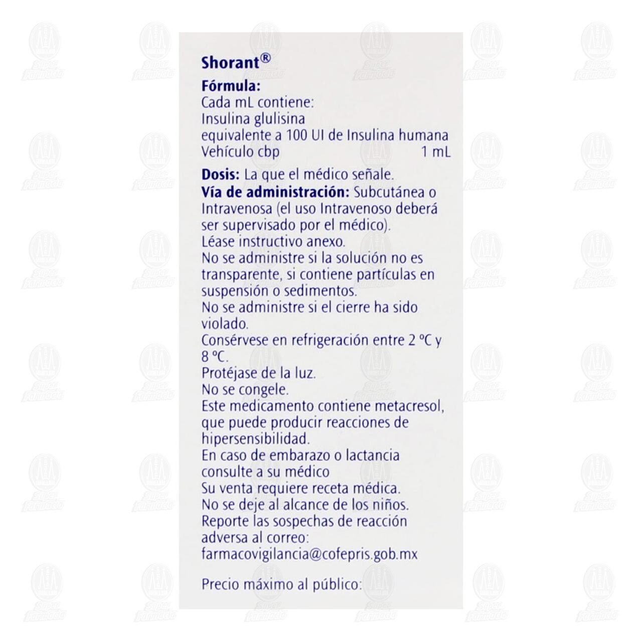 Shorant 100UI/ml Soluci&oacute;n Inyectable &Aacute;mpula, 10 ml. image number 2