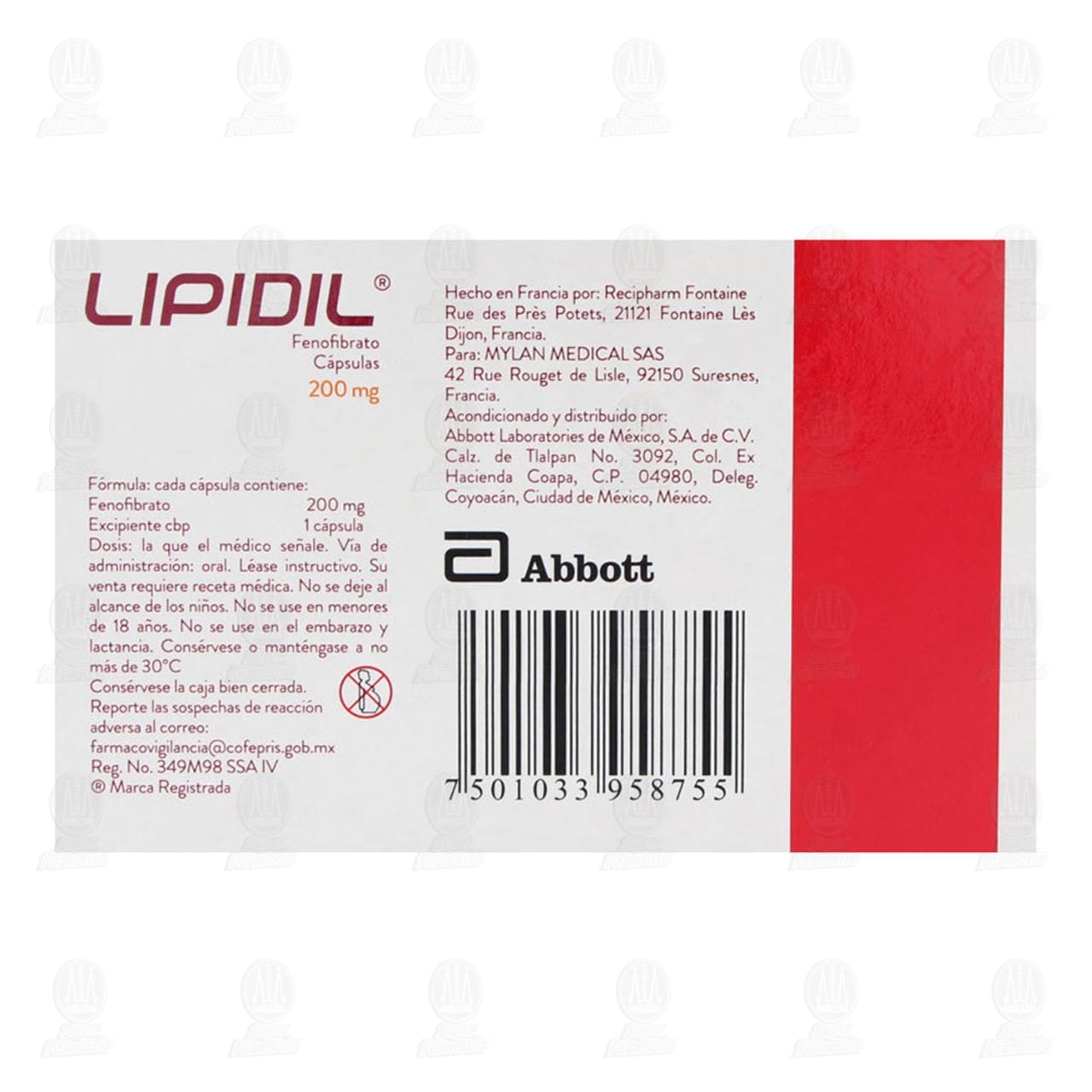 Lipidil 200 mg, 14 C&aacute;psulas. image number 2