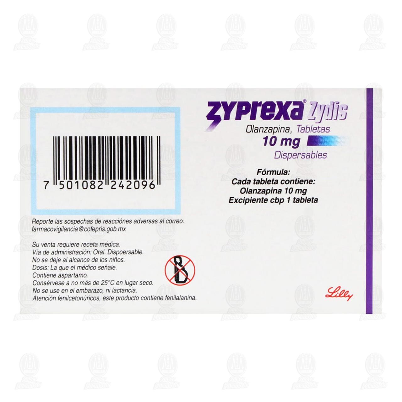 Zyprexa Zydis 10 mg, 14 Tabletas. image number 2