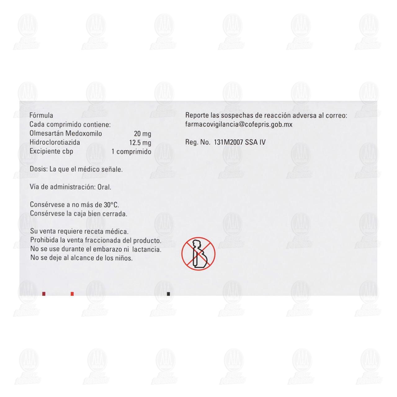 Almetec-CO 20mg/12.5mg, 28 Comprimidos. image number 2
